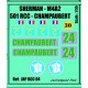 Décals 2 DB - JapModels - SHERMAN - CHAMPAUBERT - Echelle 1/35