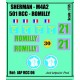 Décals 2 DB - JapModels - SHERMAN - ROMILLY - Echelle 1/35