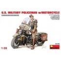 MINI ART - US MILITARY POLICEMAN W/MOTORCYCLE -MIART 35168- Echelle 1/35