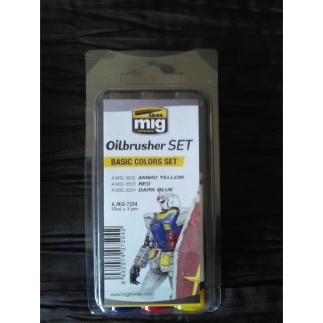 PEINTURE MIG - OILBRUSCHER - BASIC COLORS SET -REF A-MIG-7504