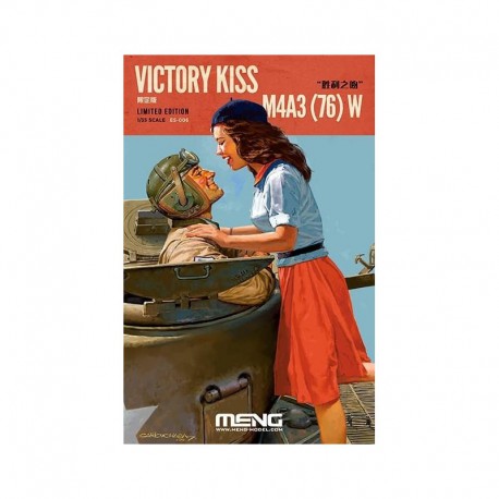 MAQUETTE MENG - US M4A3 76MM WITH FIGURES VICTORY KISS LIMITED EDITION - REF MEN ES006 - ECH 1/35