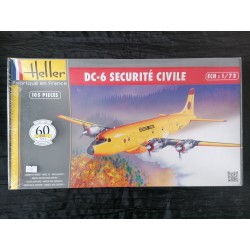 MAQUETTE HELLER - DOUGLAS DC 6 SECURITE CIVILE - REF HEL 80330 - ECH 1/125