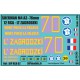 Décals 2 DB - JapModels - SHERMAN LT ZAGRODZKI - 12 RCA - Echelle 1/35