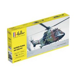 MAQUETTE HELICOPTERE - PUMA AS332 M1 - ECH 1/72 - HELLER - ARMEE FRANCAISE MARINE TERRE