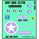 Décals 2 DB - JapModels - JEEP - CAMEROUN - Echelle 1/35