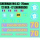 decals 1/72 SHERMAN - LT ZAGRODZKI