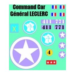 decals 1/72 COMMAND CAR - GENERAL LECLERC