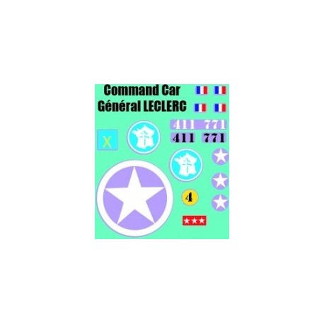 decals 1/72 COMMAND CAR - GENERAL LECLER
